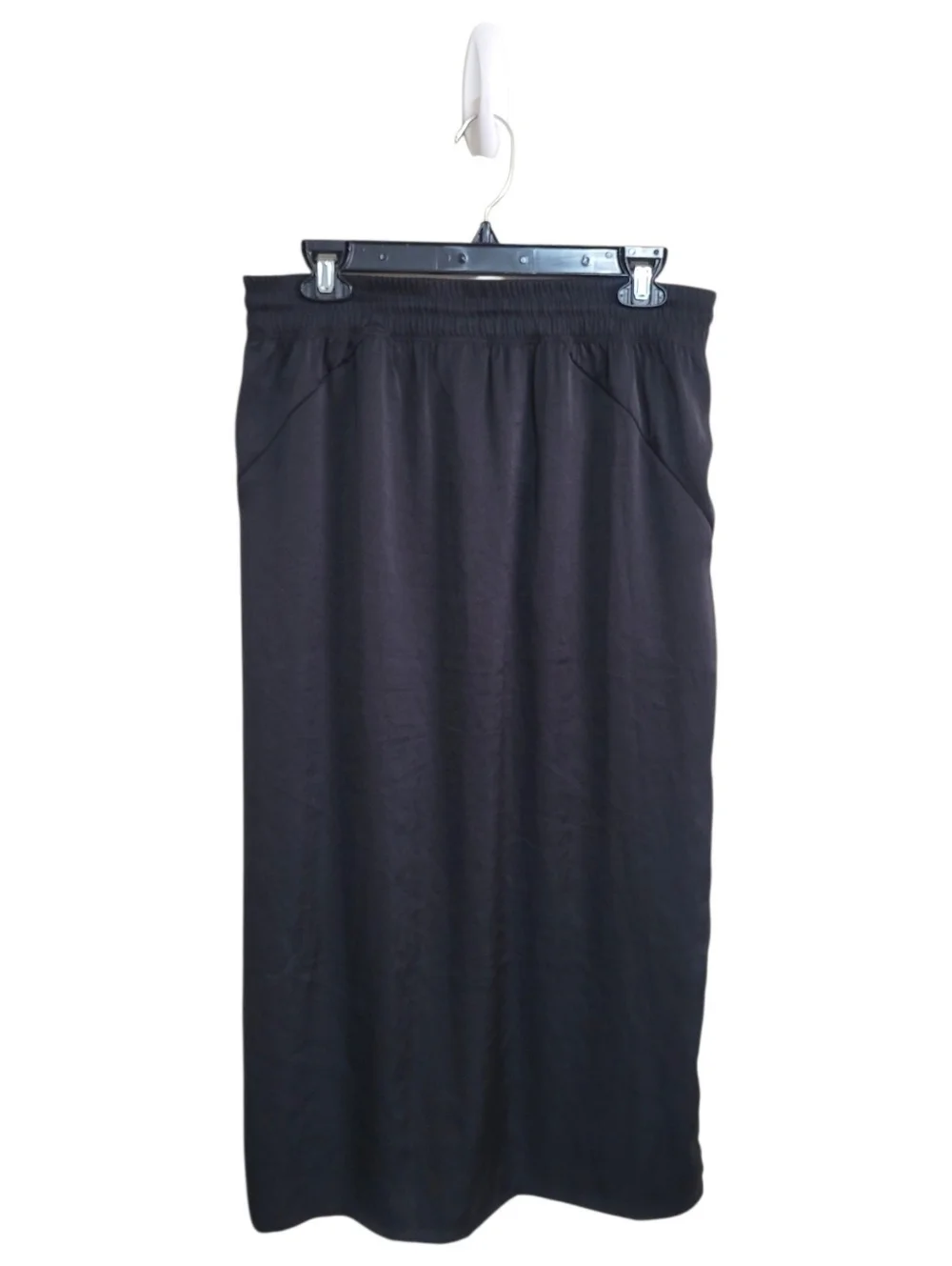 Lululemon Black Satin Glide Slip Away Skirt, 10, Flowy, Breezy, Sleek, Sporty